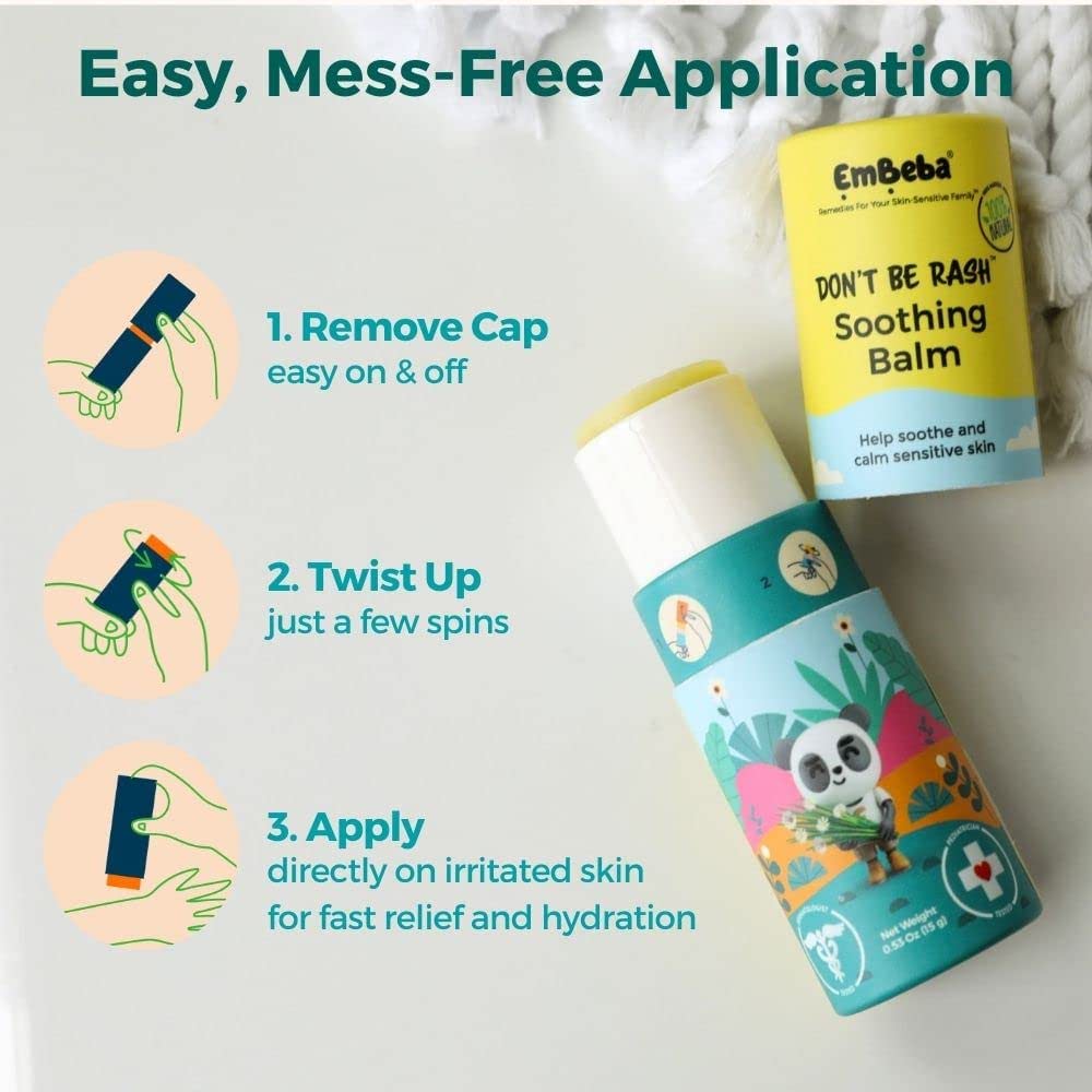 EmBeba Soothing Skin Balm, Cream & Rash Relief for Baby and Kids