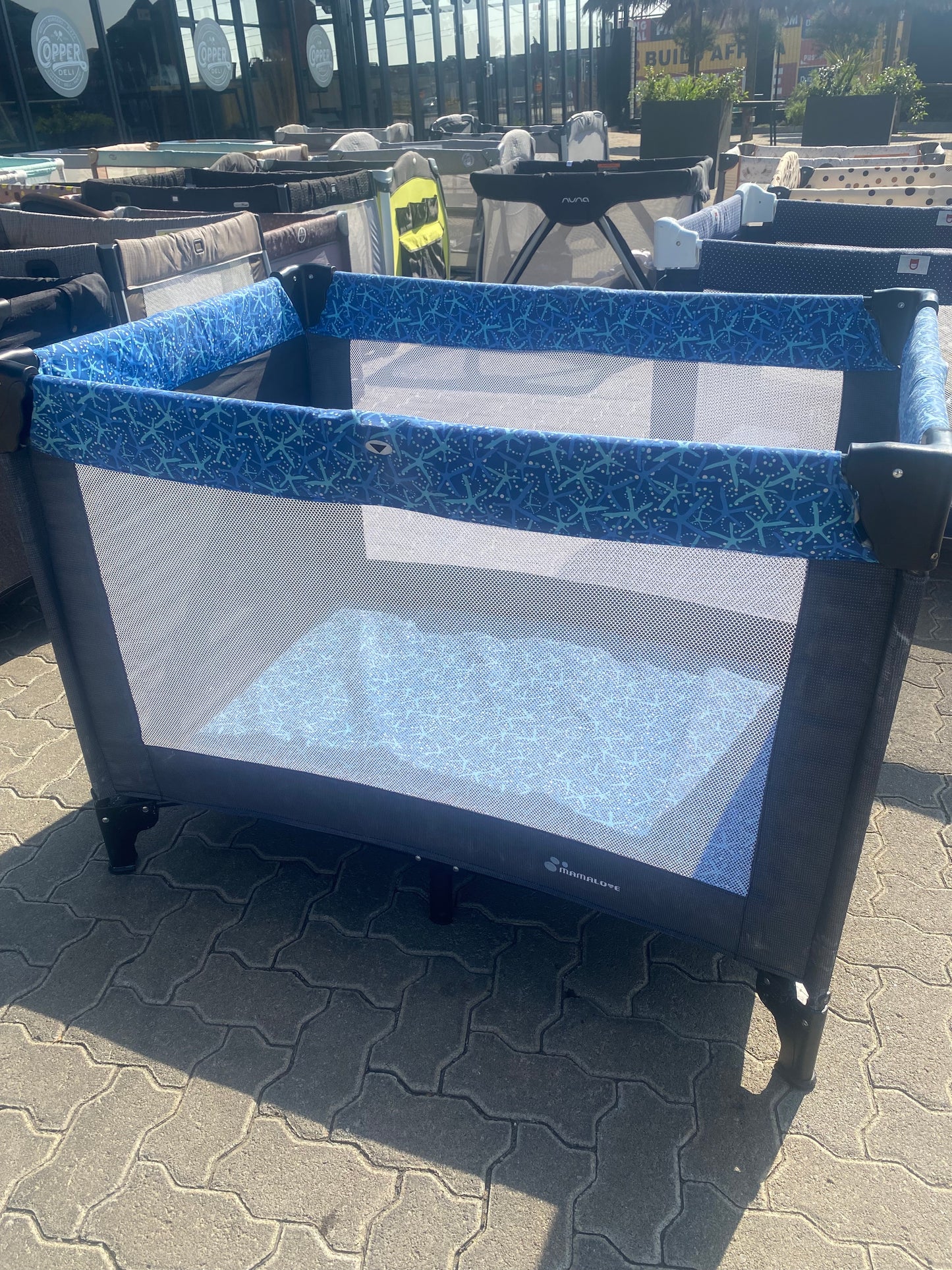Mamalove Camp Cot Blue star fish