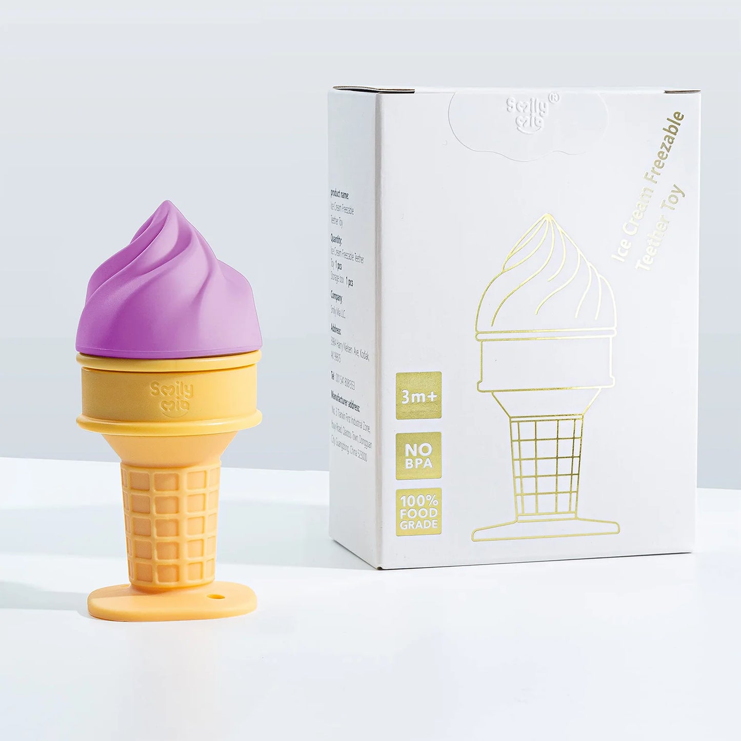 ICE CREAM WATER FILLED FREEZABLE TEETHER