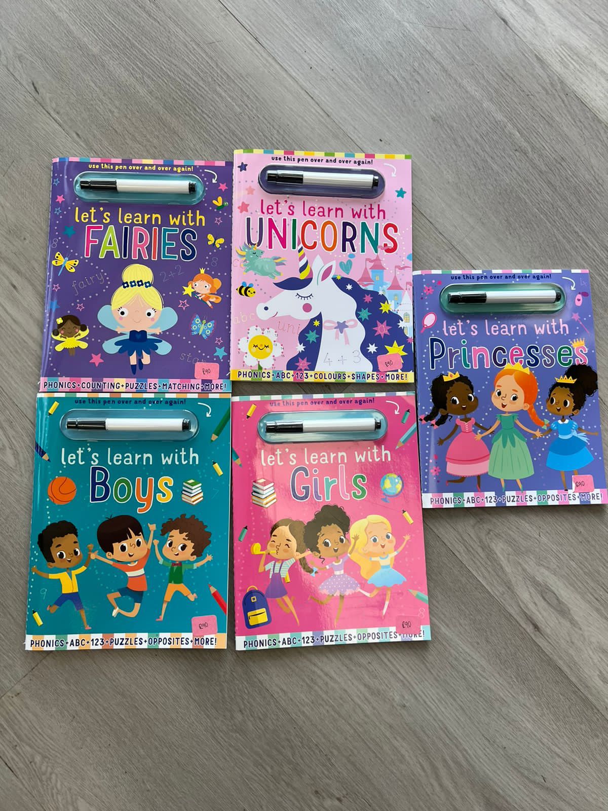 LETS LEARN WITH .... FAIRIES WIPE CLEAN