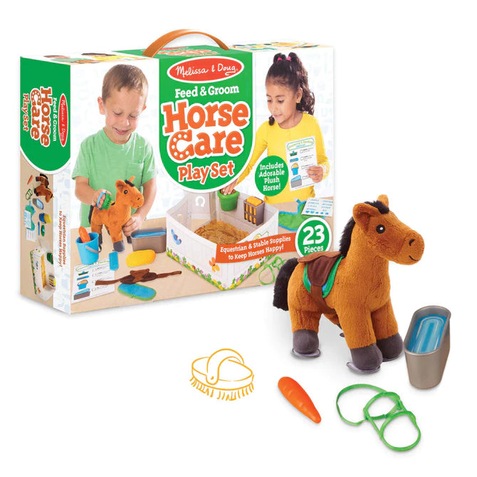 Melissa Doug Feed Groom Horse Care Play Set – PR3LOVED