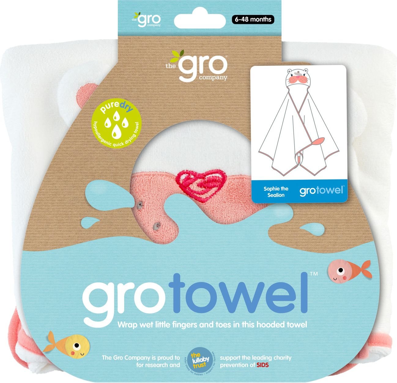 Grotowel PINK&WHITE