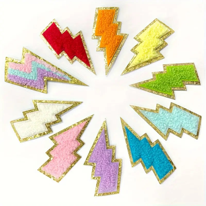 Colorful Lightning Iron-on