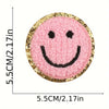 Smiley Chenille Embroidered Iron On Patches