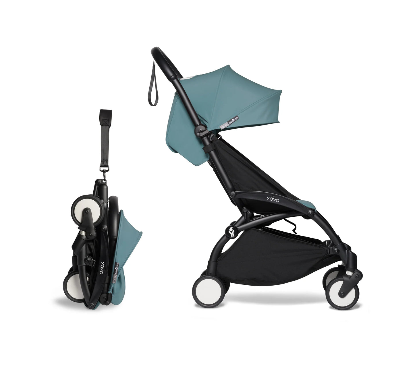 Babyzen YOYO2 Ultra Compact Complete 6+ Stroller & Rolling Bag Bundle -  Black / Olive