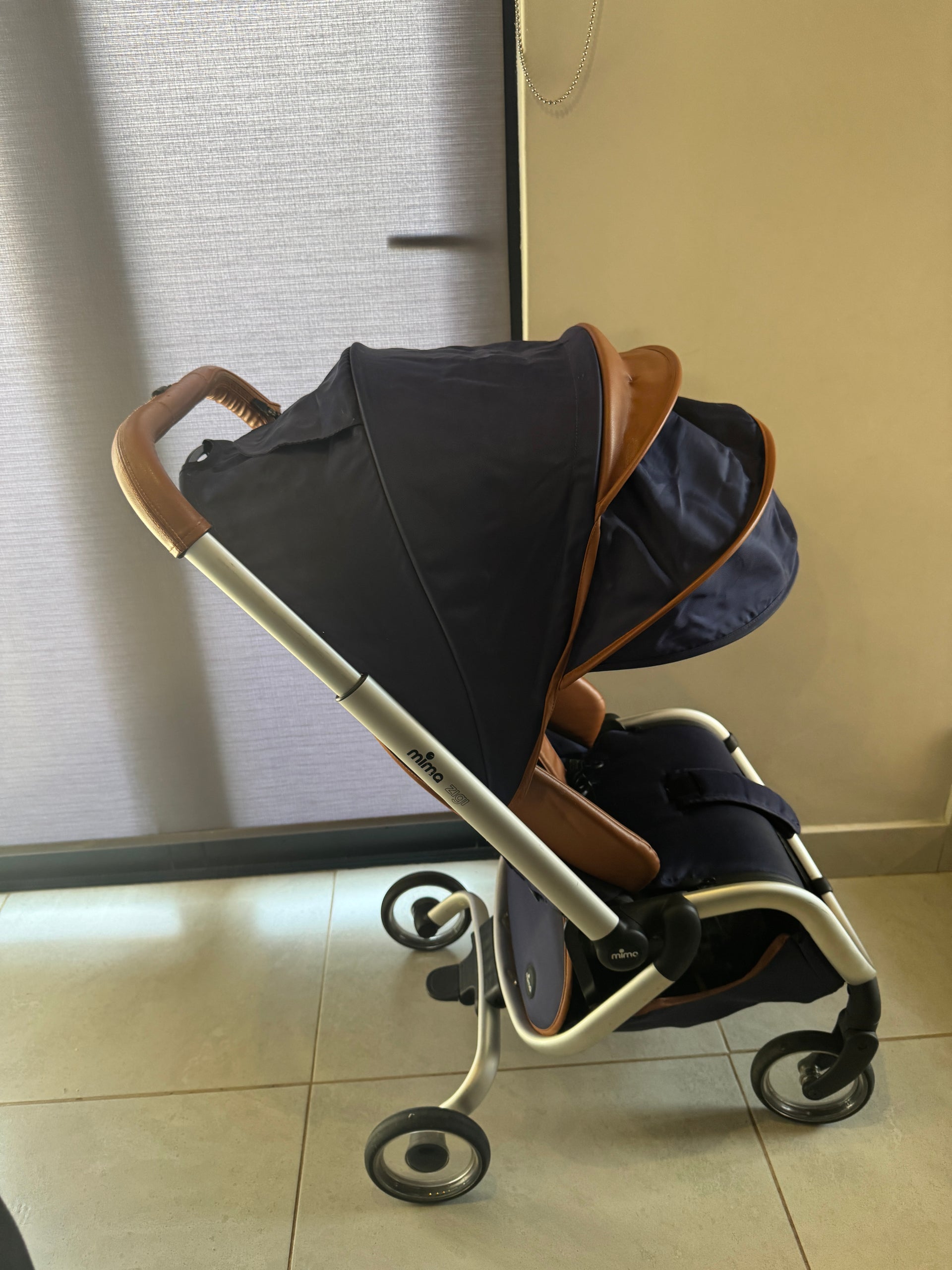 Mima Zigi Stroller – Blue with Beige* – PR3LOVED