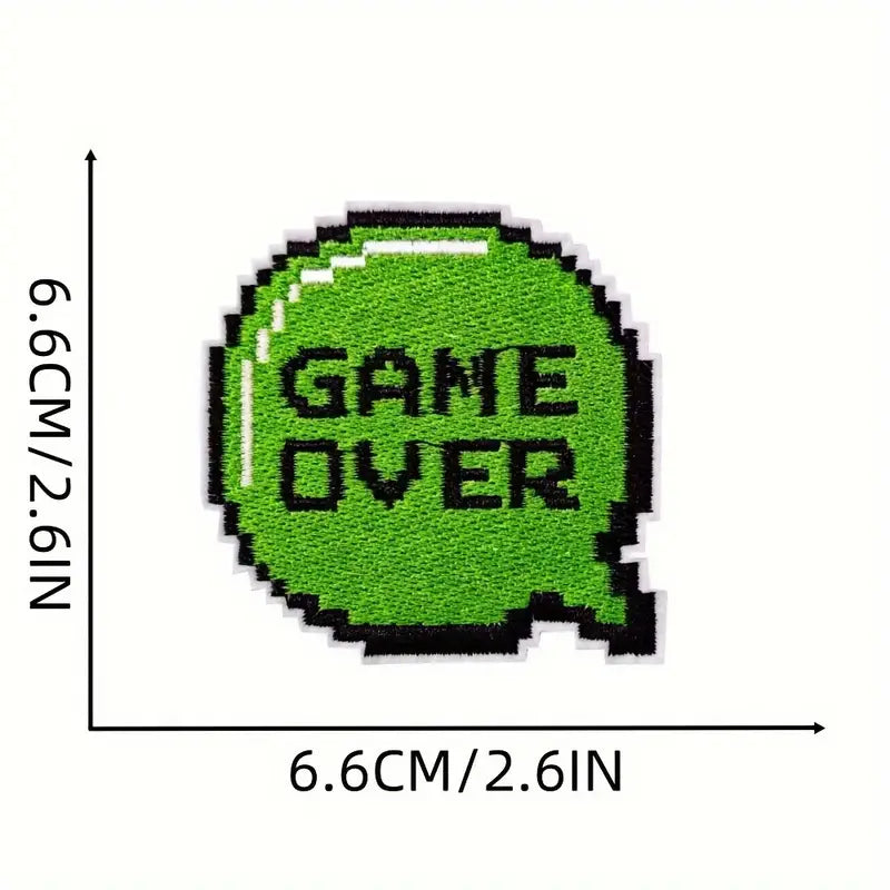 Green Game-Themed Iron on Patch