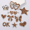 Sparkling Leopard Print Rhinestone Patches