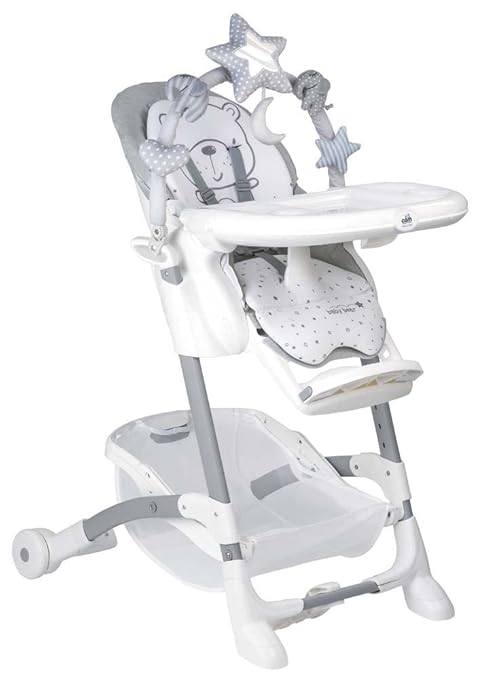 CAM Il Mondo del Bambino - art.S2400/C247 - Istante High Chairs - Made in Italy - Perfect from 0 to 36 Months - Teddy Grey-BRAND NEW