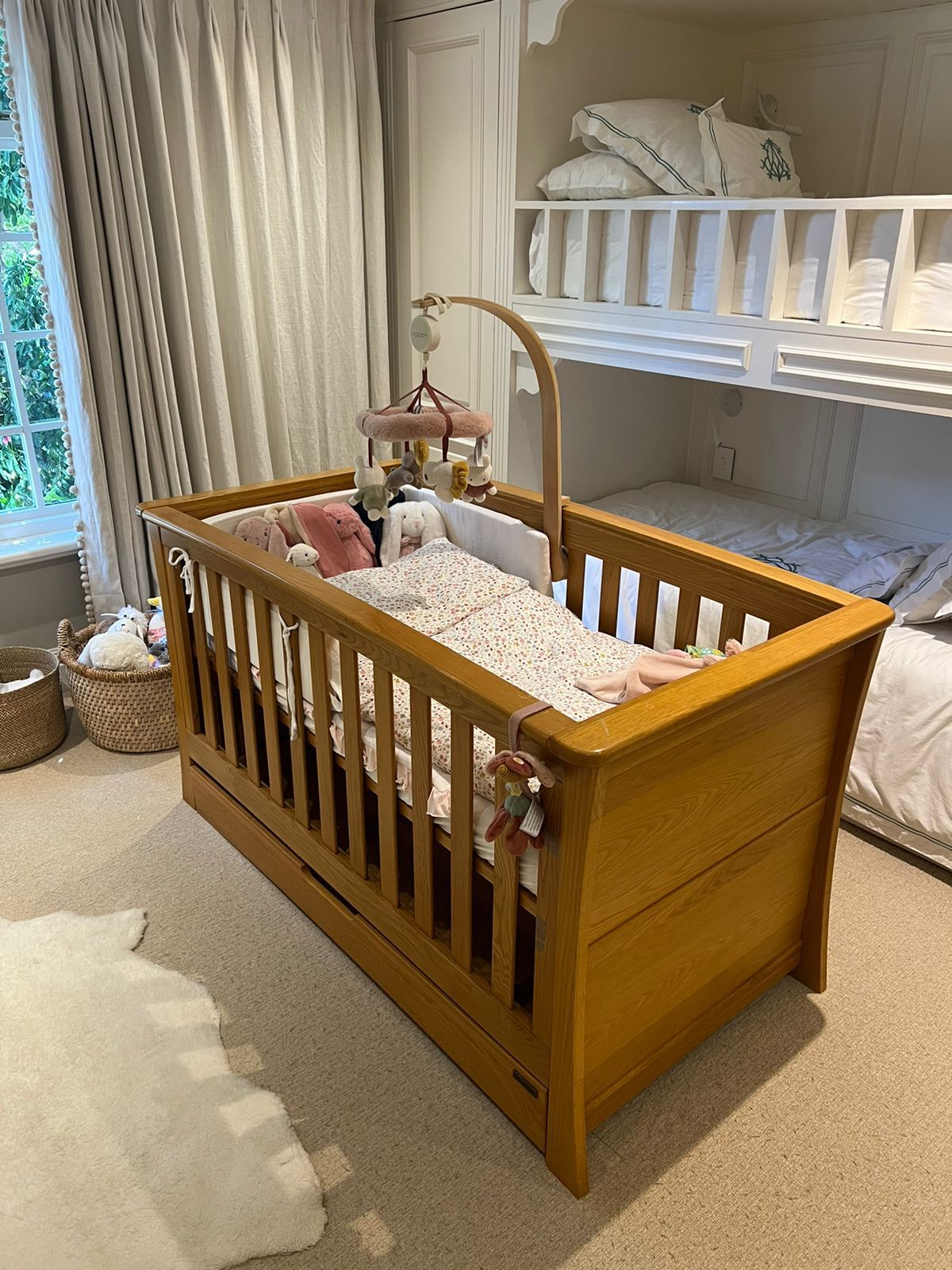 Solid oak cot new arrivals