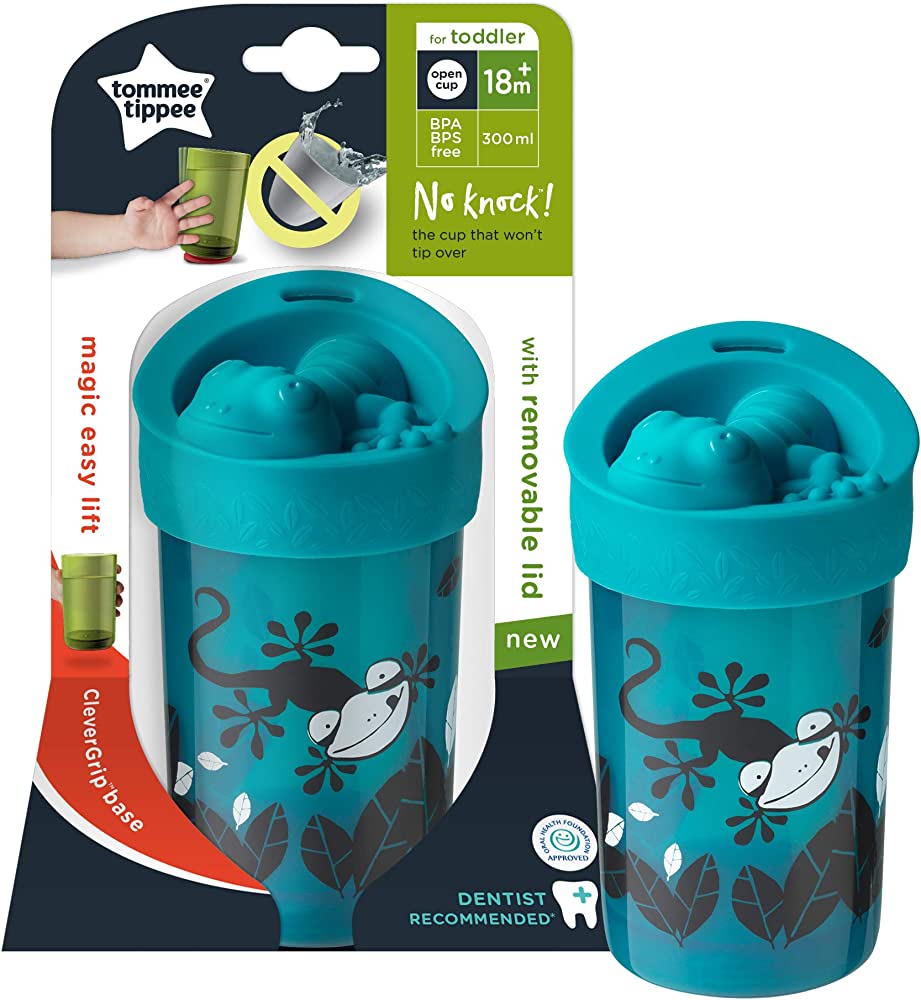 Tommee Tippee No-Knock Cup with Fun Removeable Lid