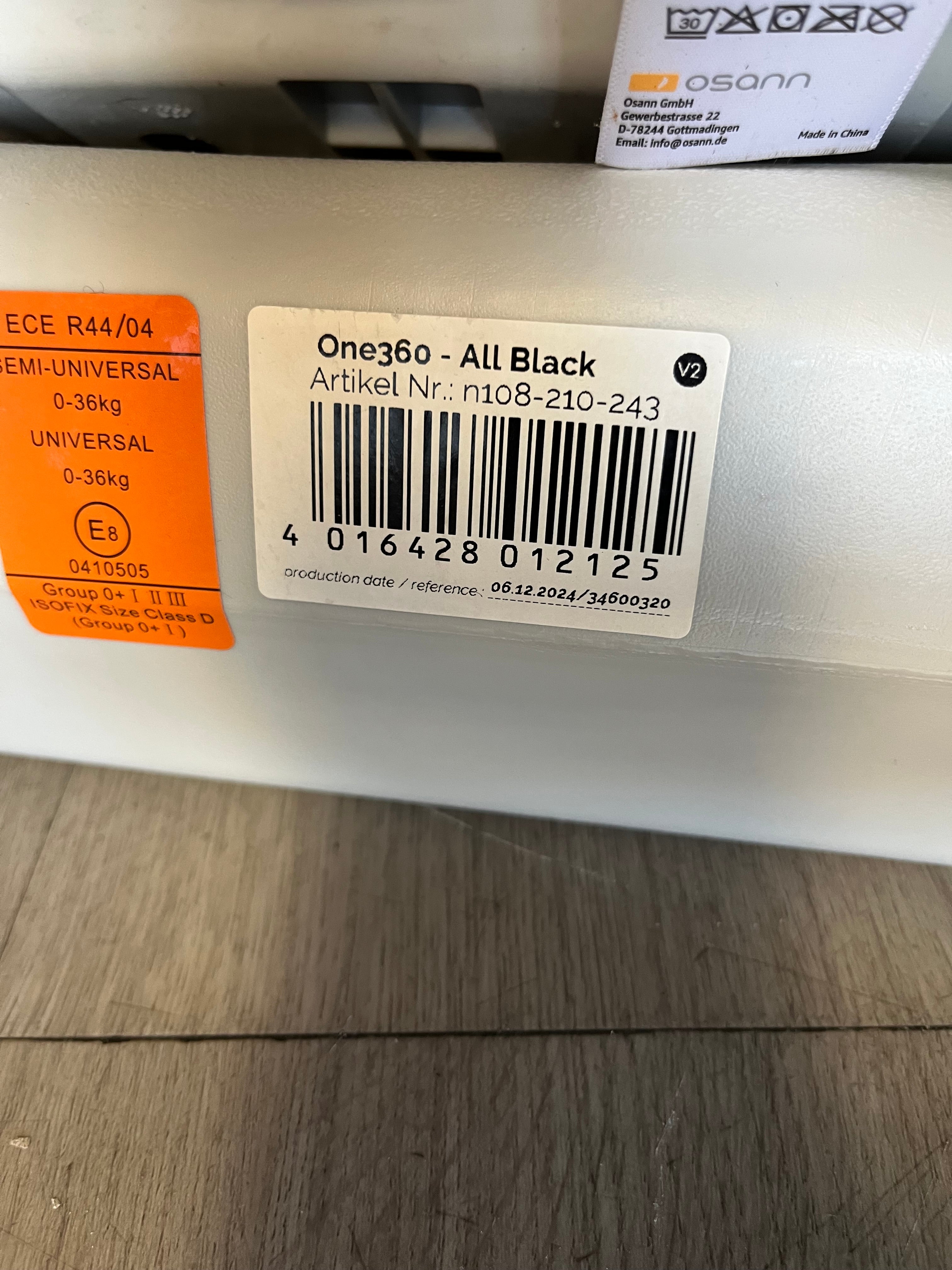 Noola One360 Osonn Car Seat - Midnight Black