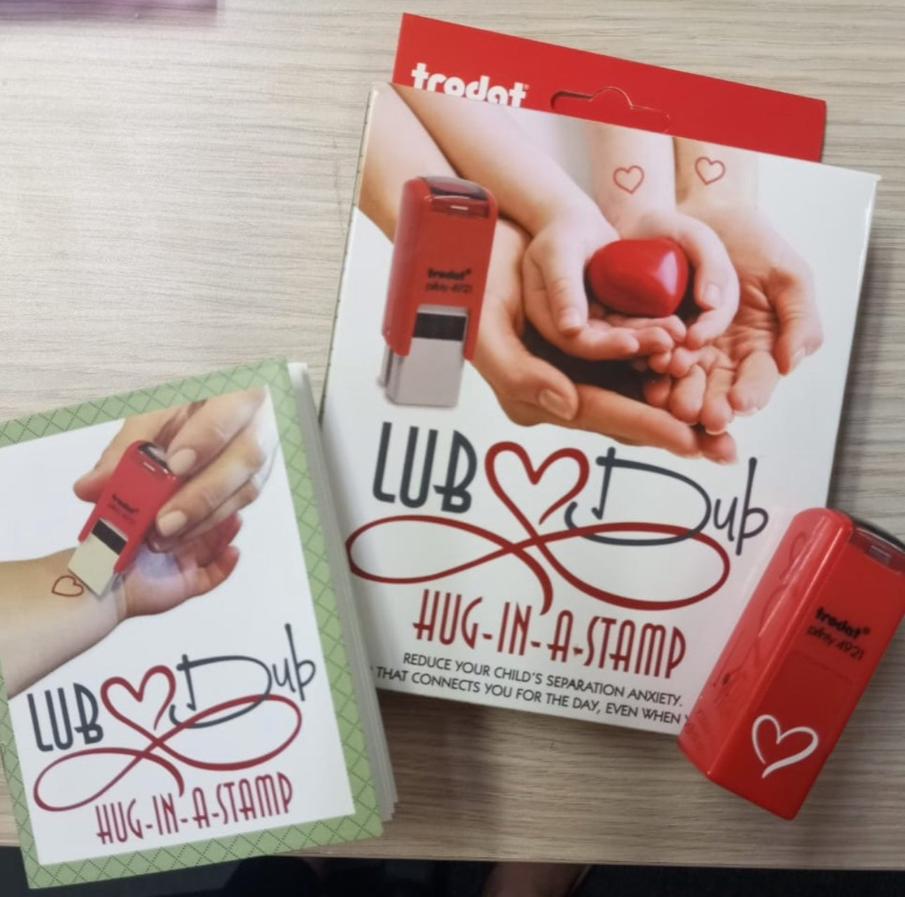 Lub-Dub hug in a stamp