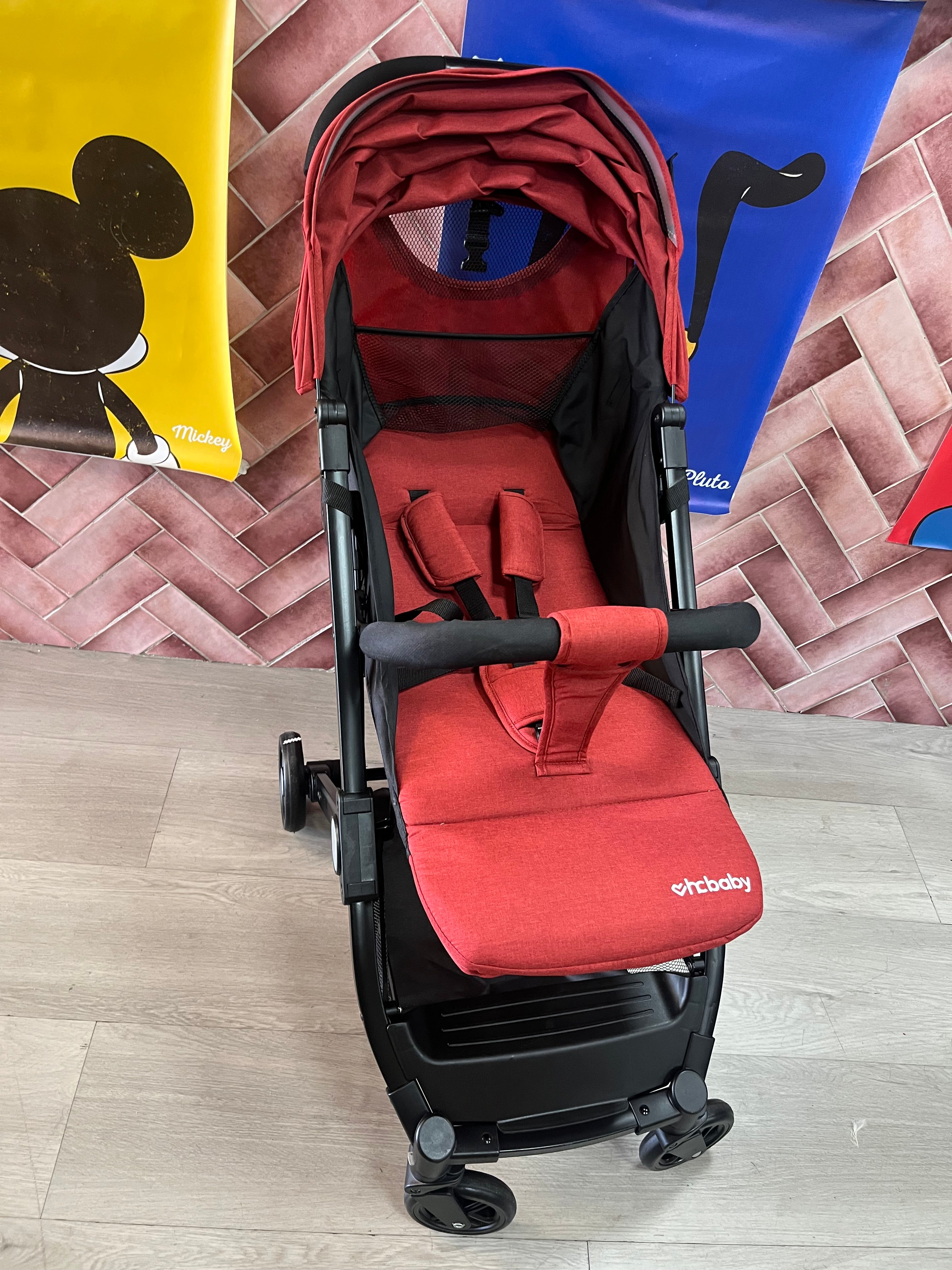 HCBABY Lightweight Compact Stroller - Red
