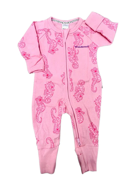 Bonds Wondersuit - Pink Seahorse