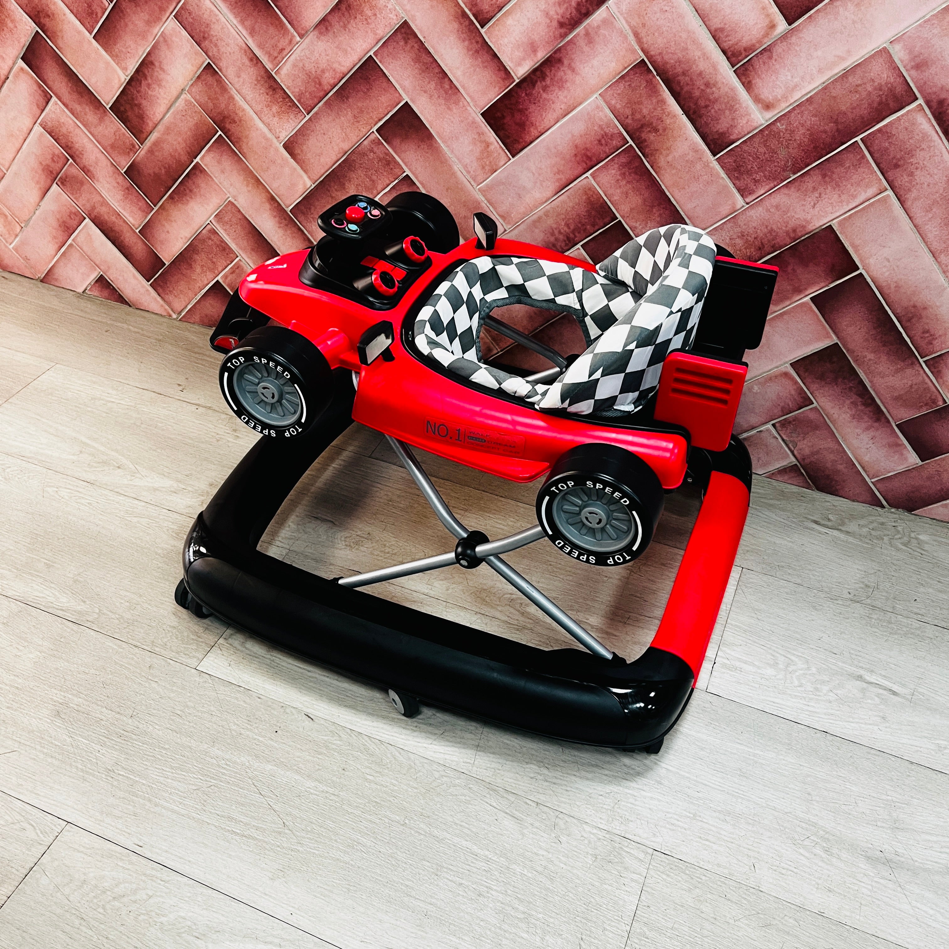 Formula 1 racing car-themed baby walker