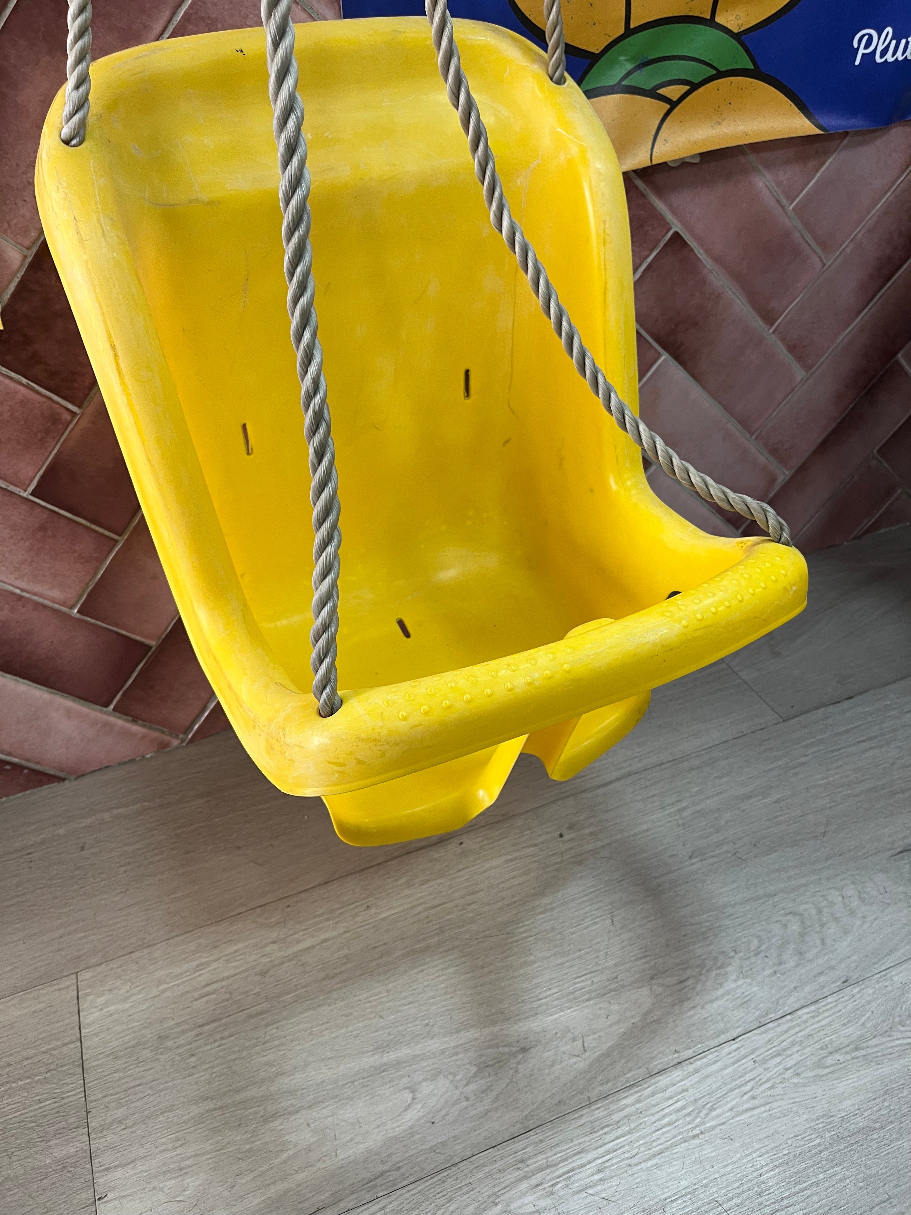 Children's Back Supporting Garden Hanging Swing - Yellow