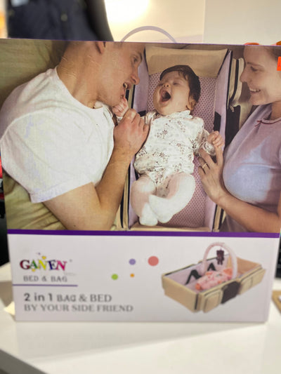 GANEN BABY BED & BAG WITH NET AND TOY RING