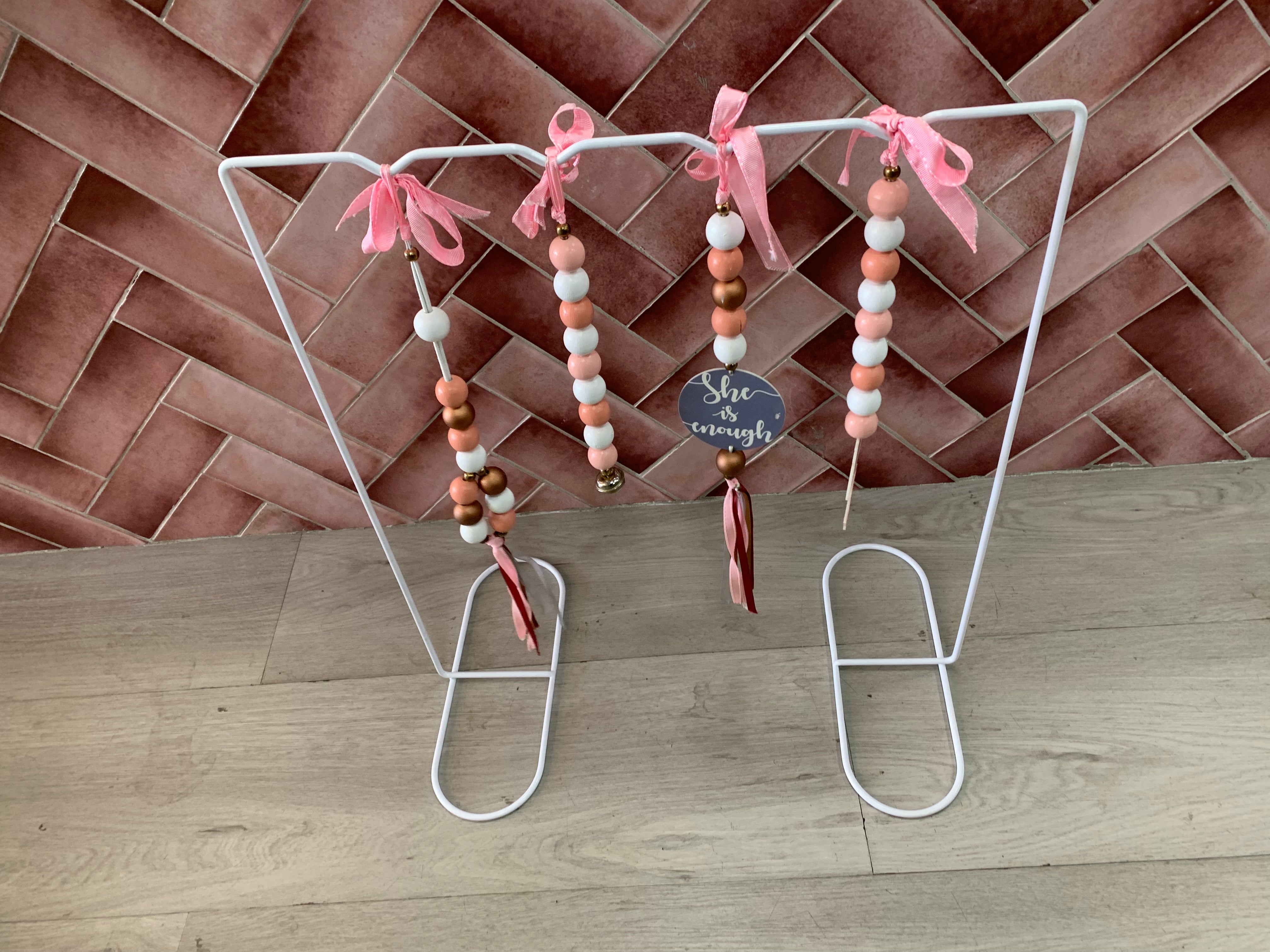 Ruby Melon Metal Frame with Dangles