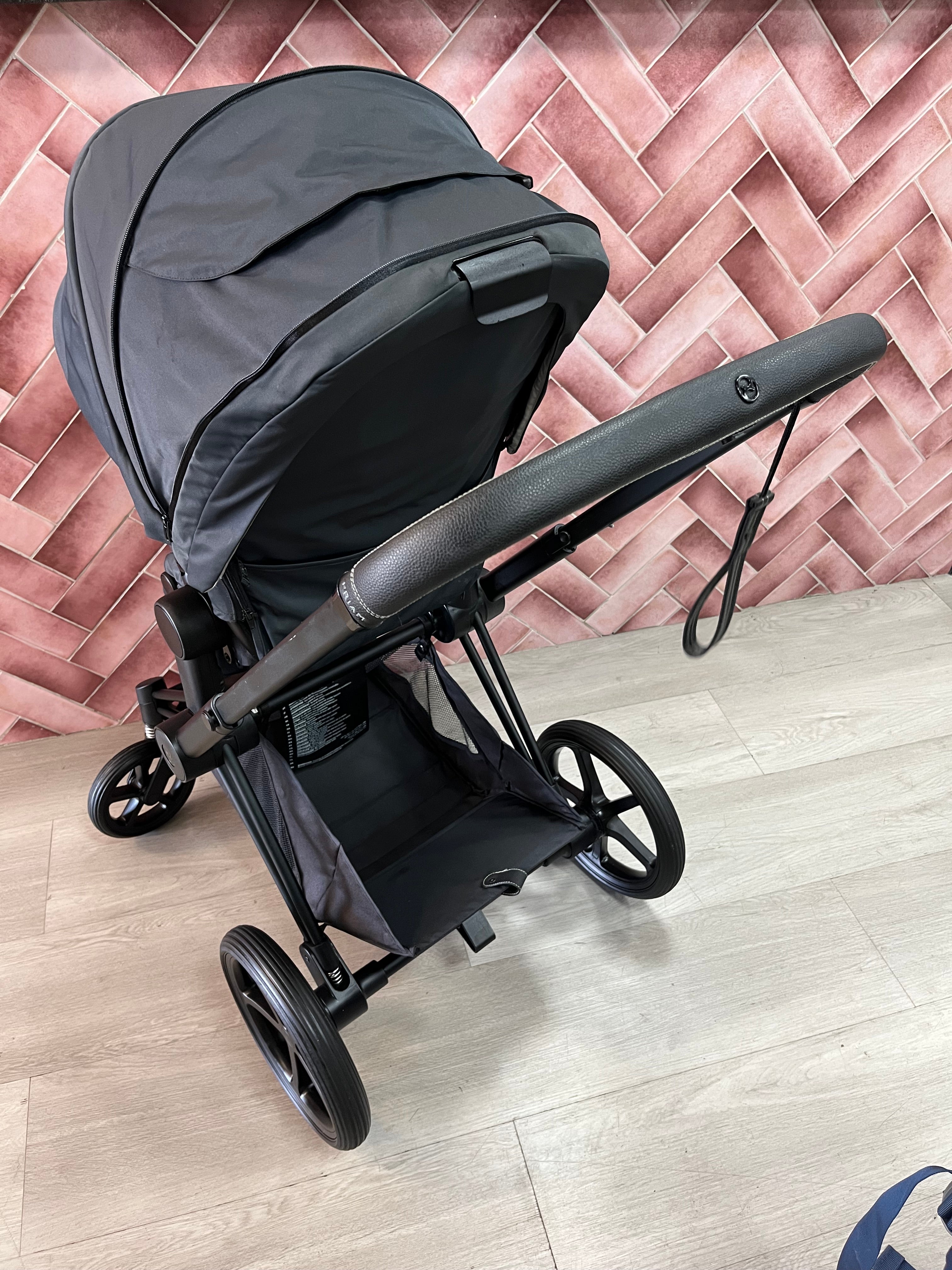 Pram Frame Cybex Priam Sepia Black Seat & Matt Black Frame Pram – PR3LOVED