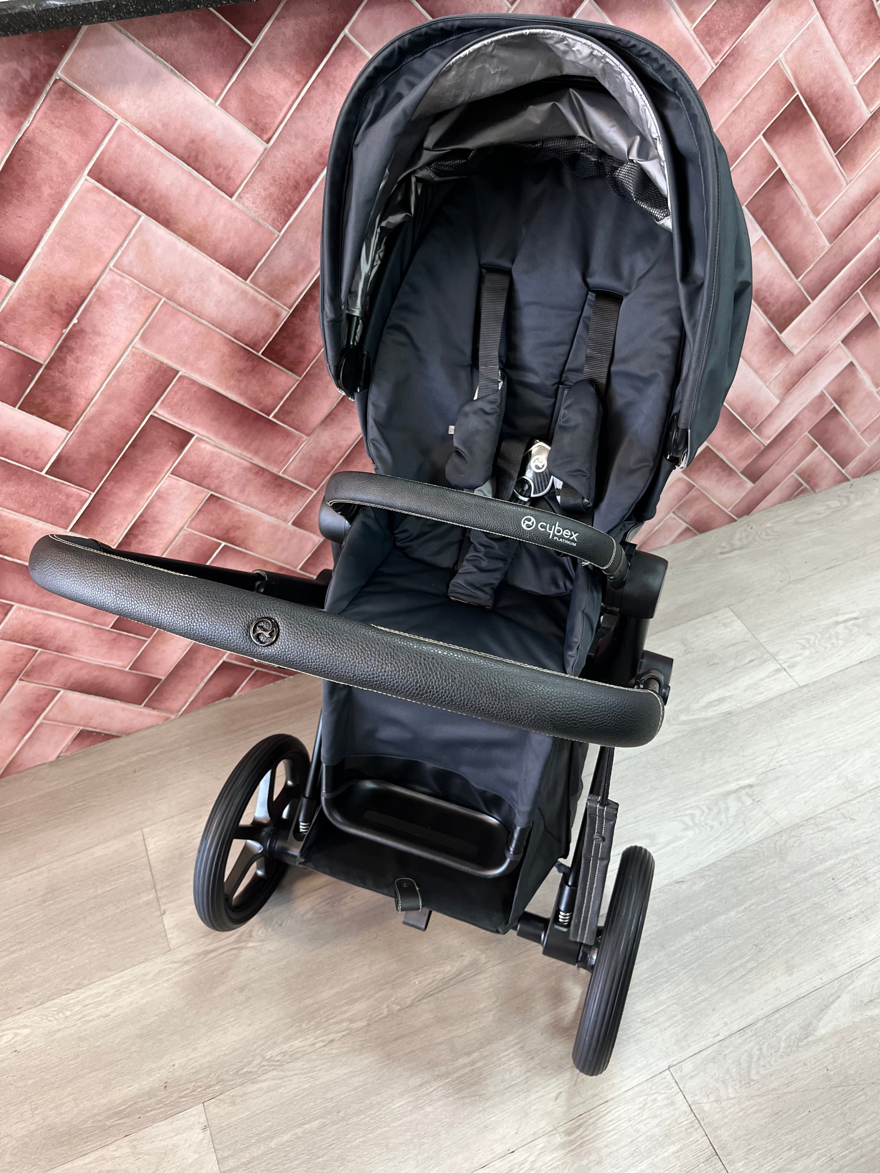 Cybex Priam Sepia Black Seat & Matt Black Frame Pram