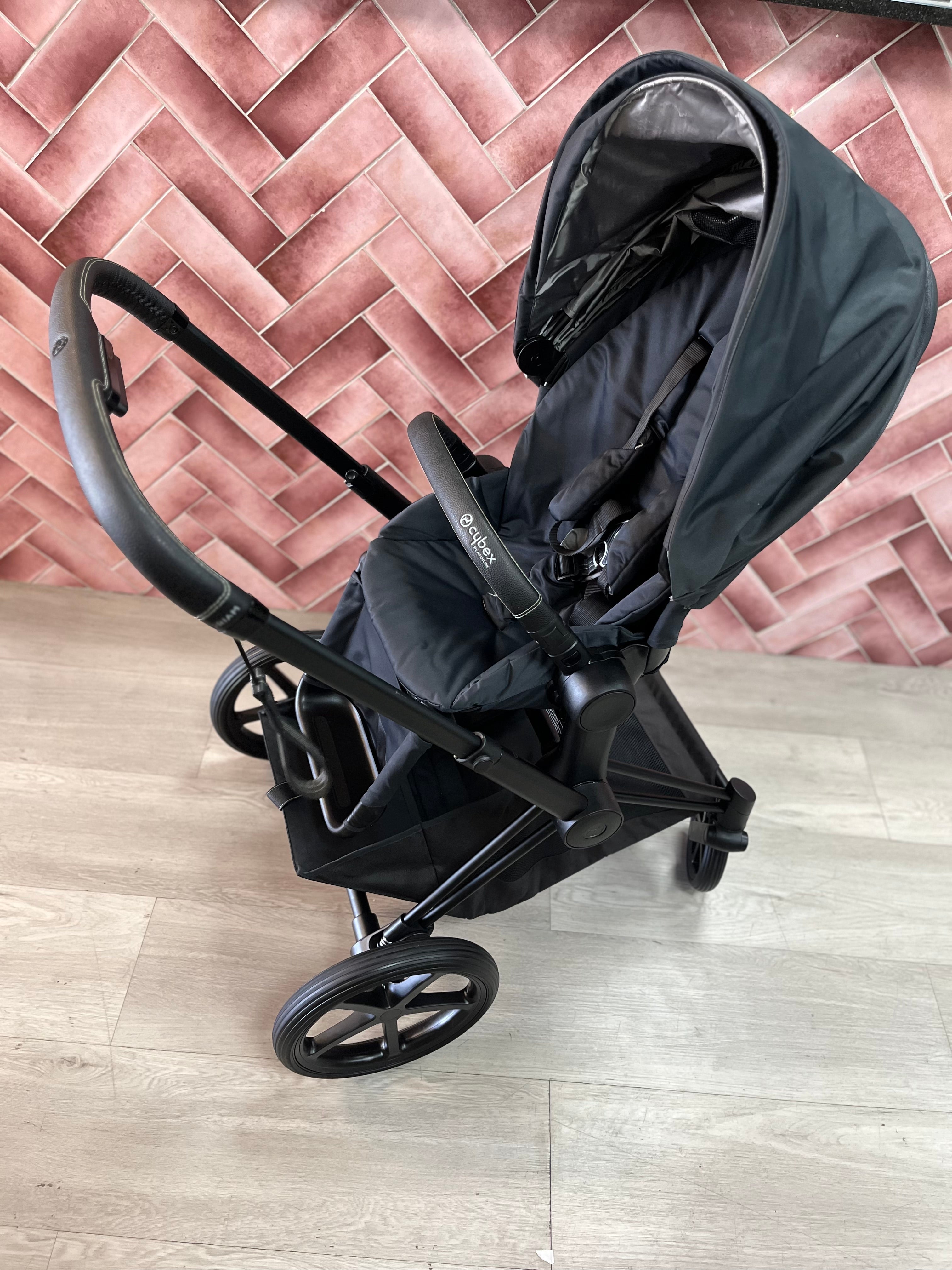 Pram Frame Cybex Priam Sepia Black Seat & Matt Black Frame Pram – PR3LOVED