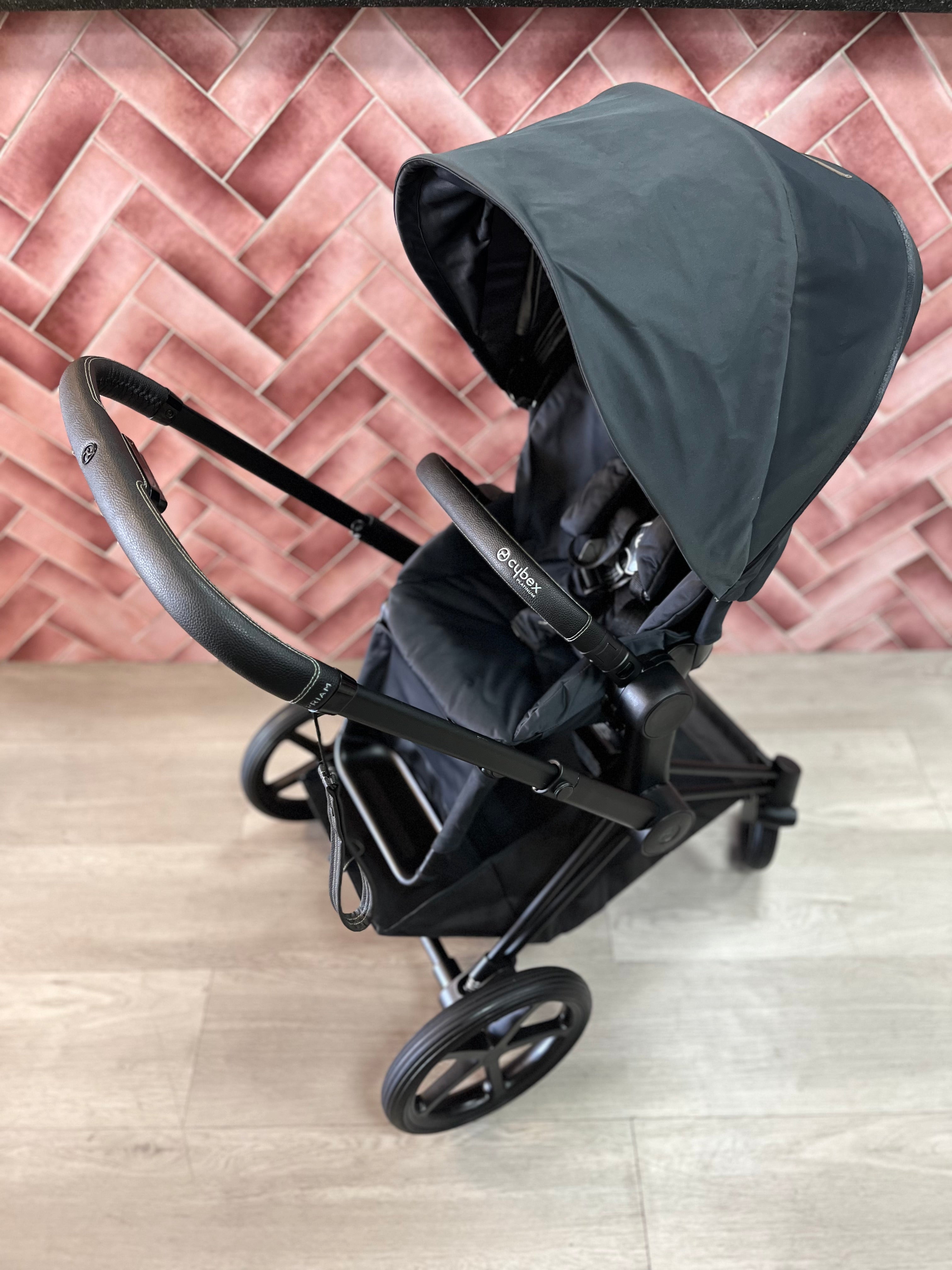 Pram Frame Cybex Priam Sepia Black Seat & Matt Black Frame Pram – PR3LOVED