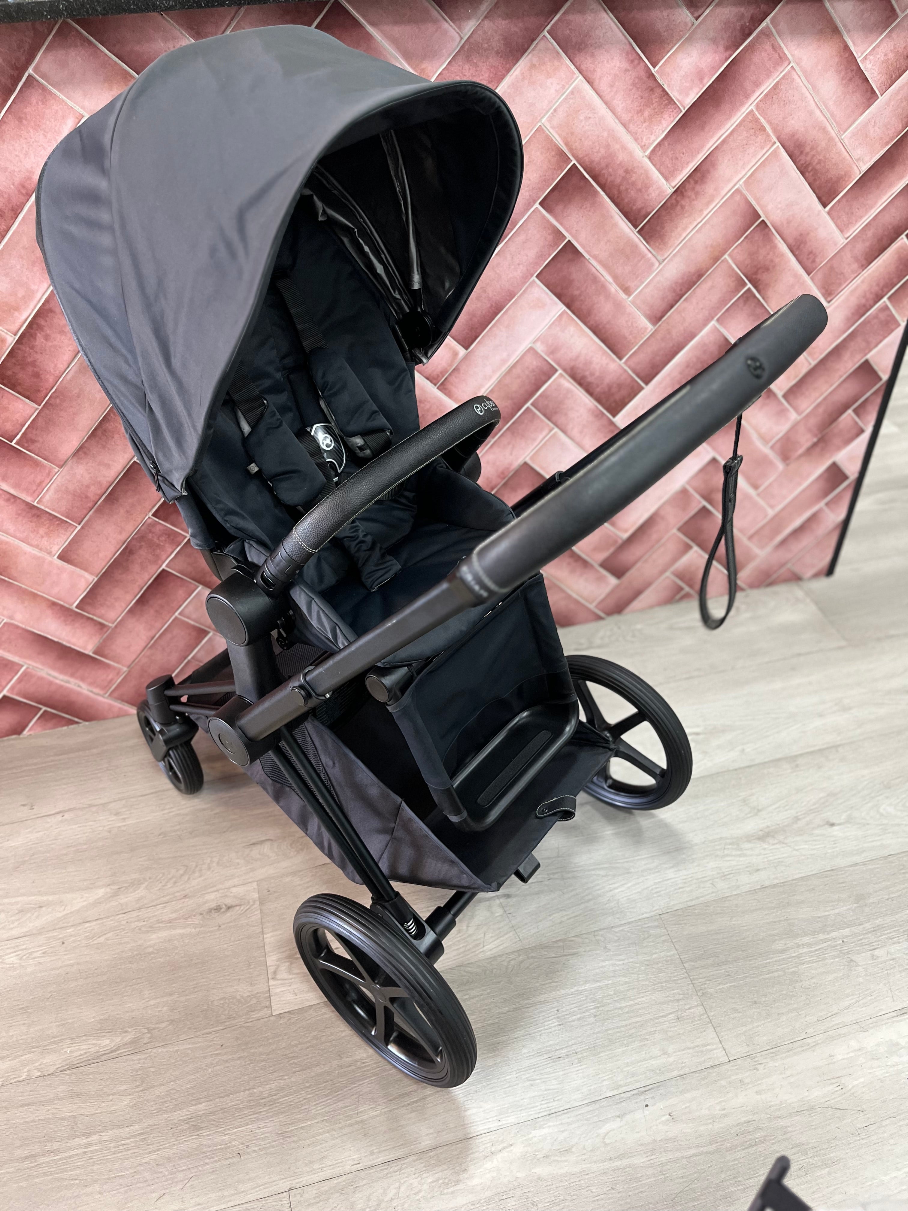 Pram Frame Cybex Priam Sepia Black Seat & Matt Black Frame Pram – PR3LOVED