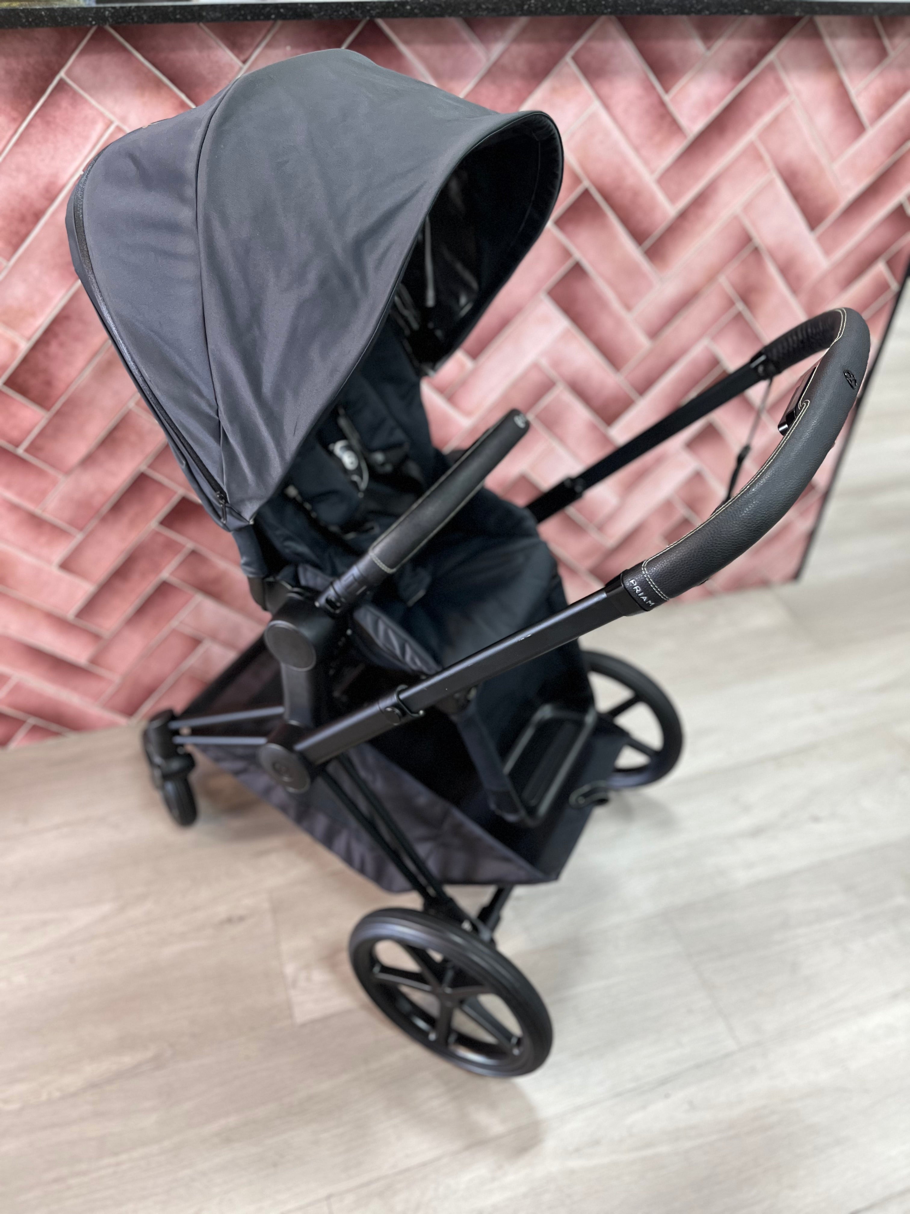 Pram Frame Cybex Priam Sepia Black Seat & Matt Black Frame Pram – PR3LOVED