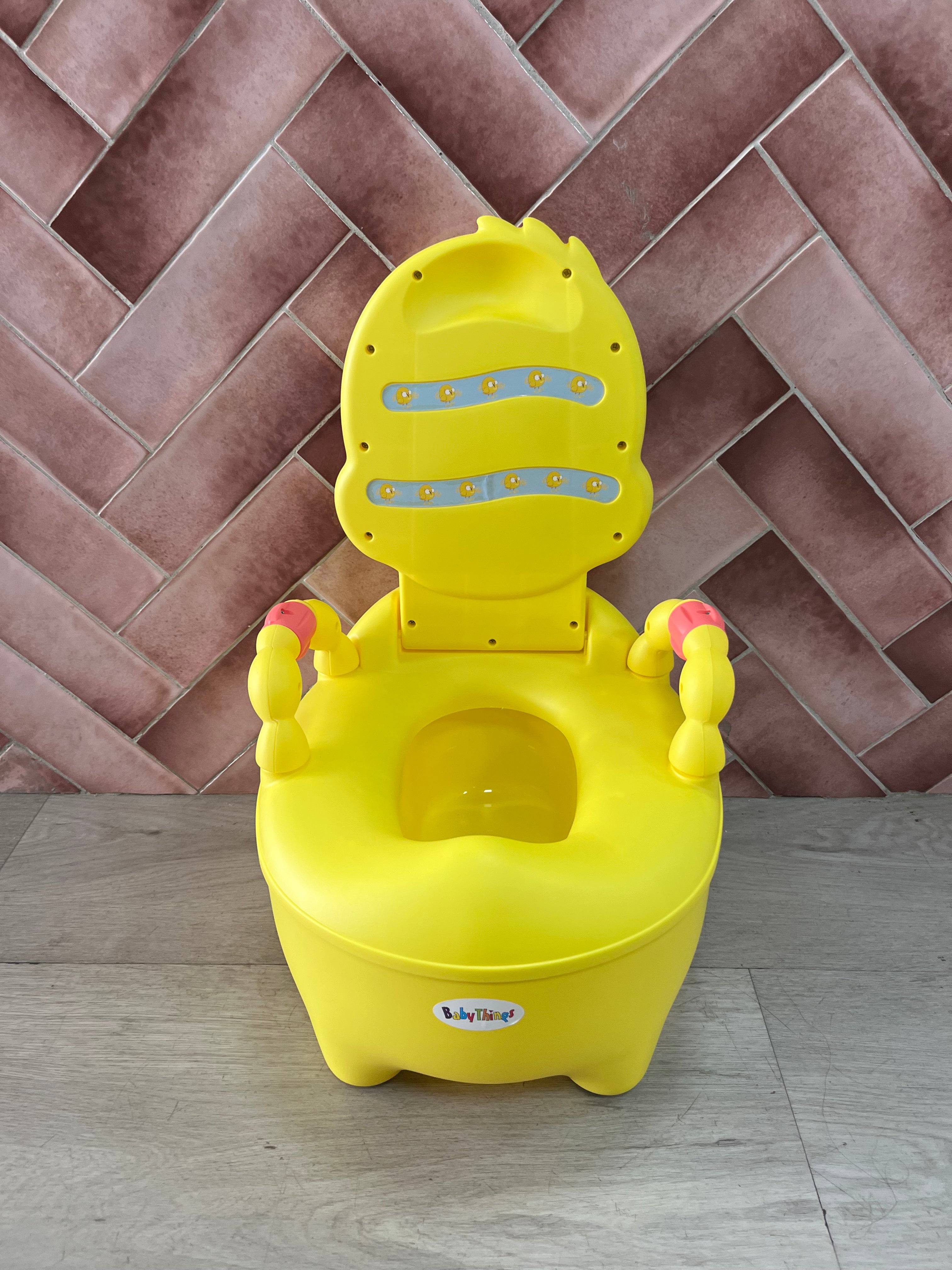Baby Things Potty W/lid Yellow Chicken