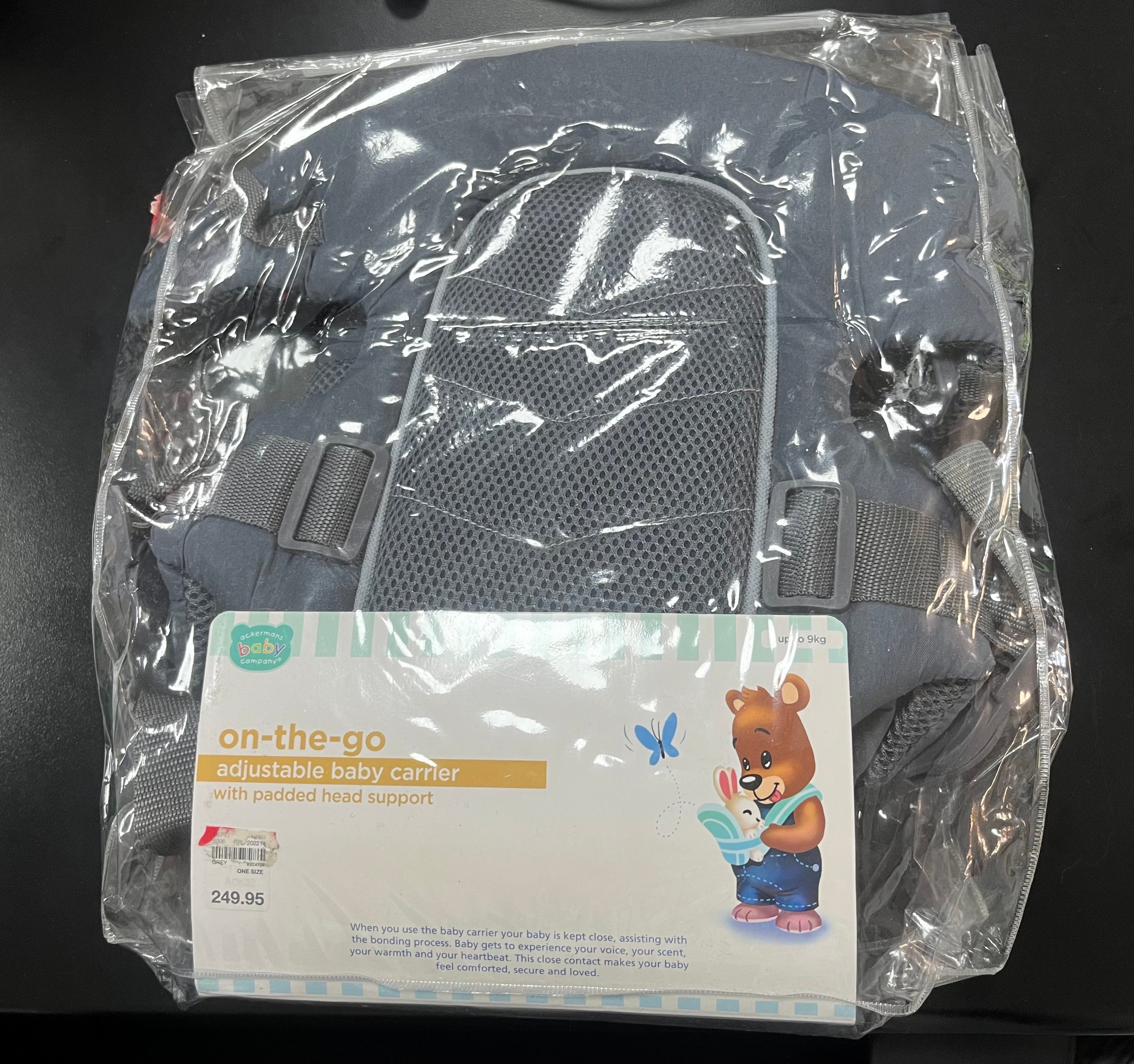 On the go baby carrier - Grey