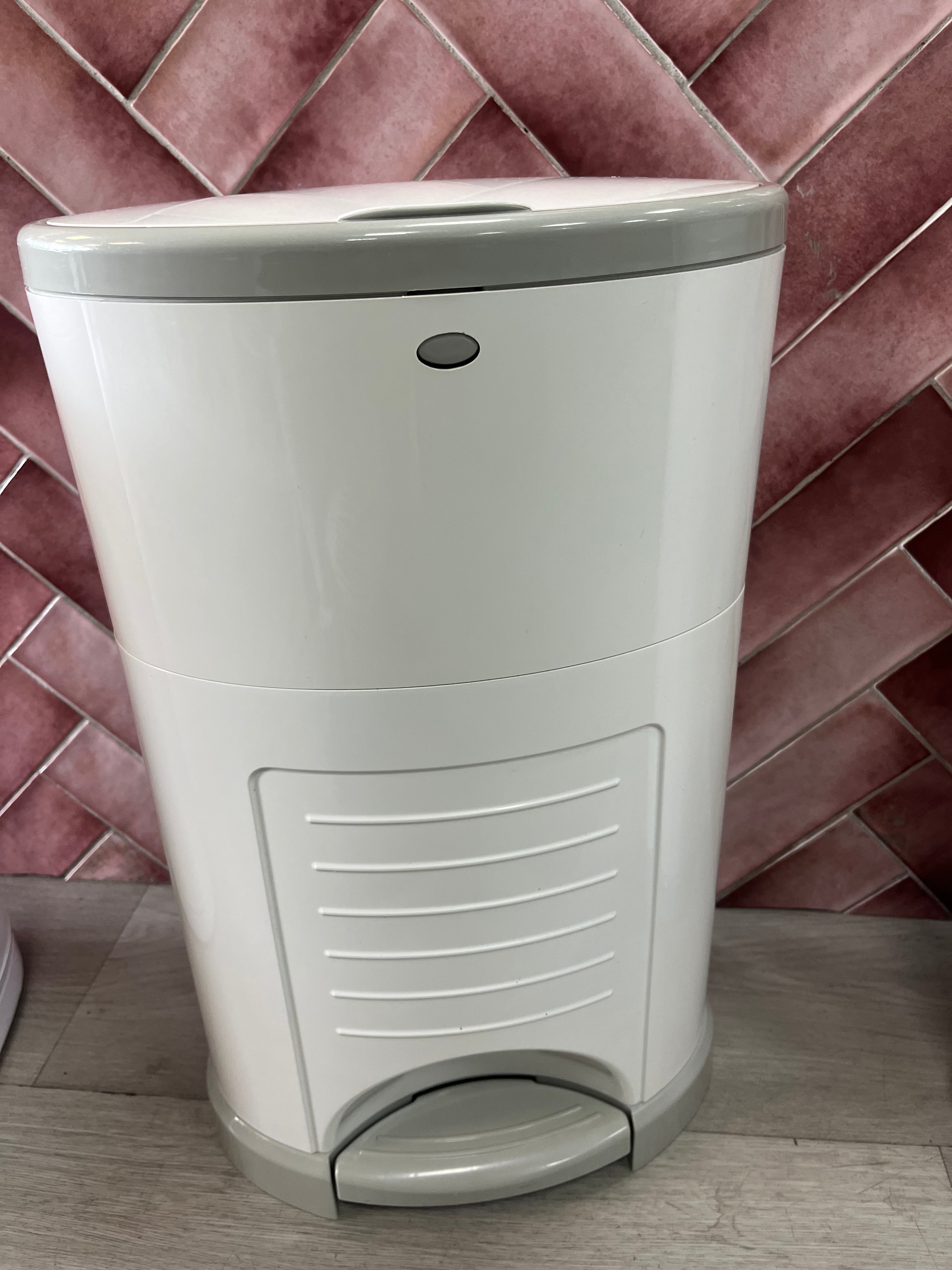 Ubbi Stainless steel Diaper Pail - White