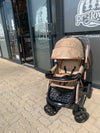 Toto Bubs – 2 in 1 Portable Baby Stroller 4 Wheeler - Khaki