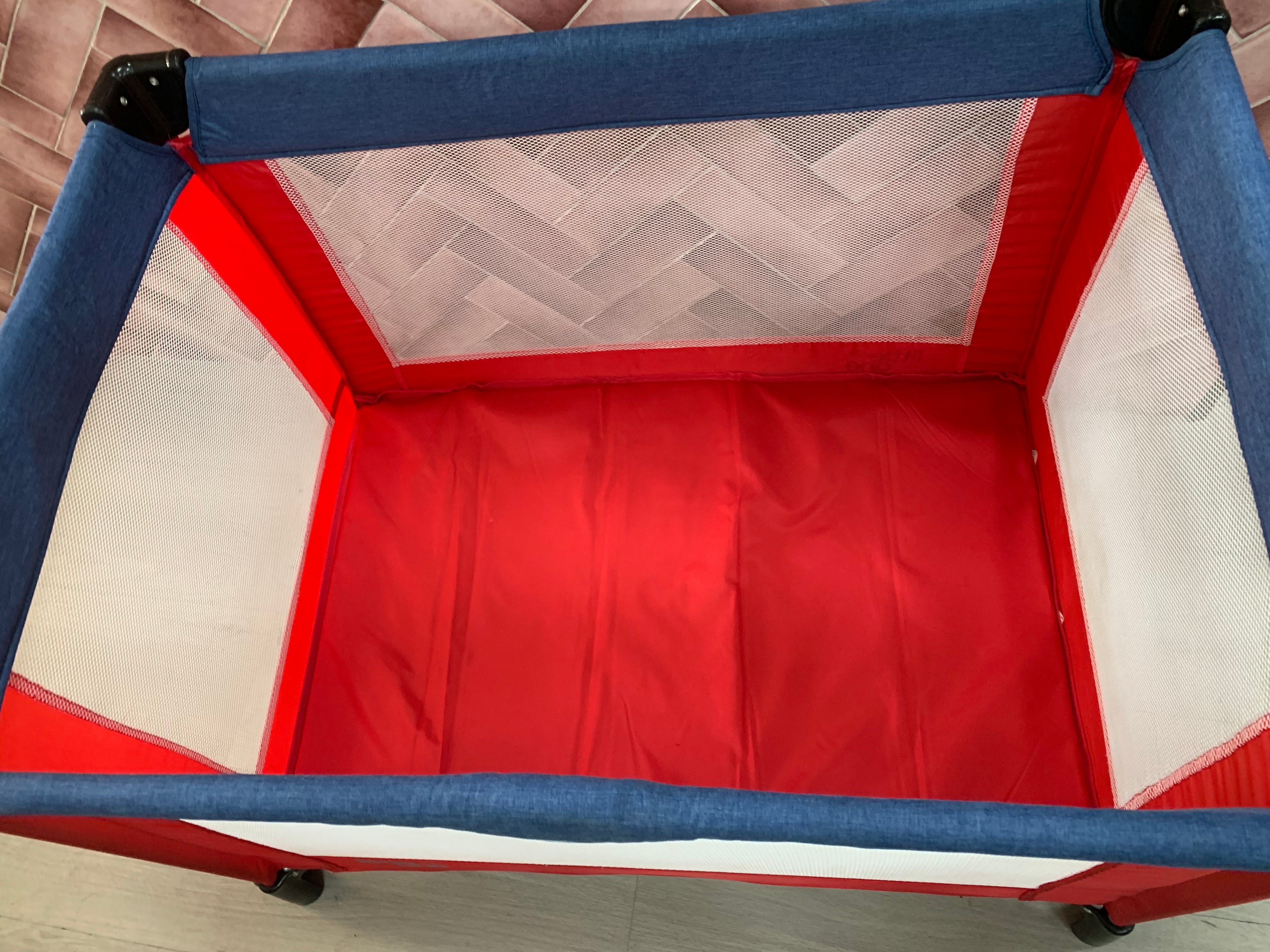 Little One Red Stripe Denim Camp Cot