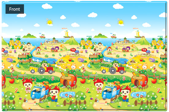 Lots 4 Tots Double Sided Foam Playmat - Fruit Farm