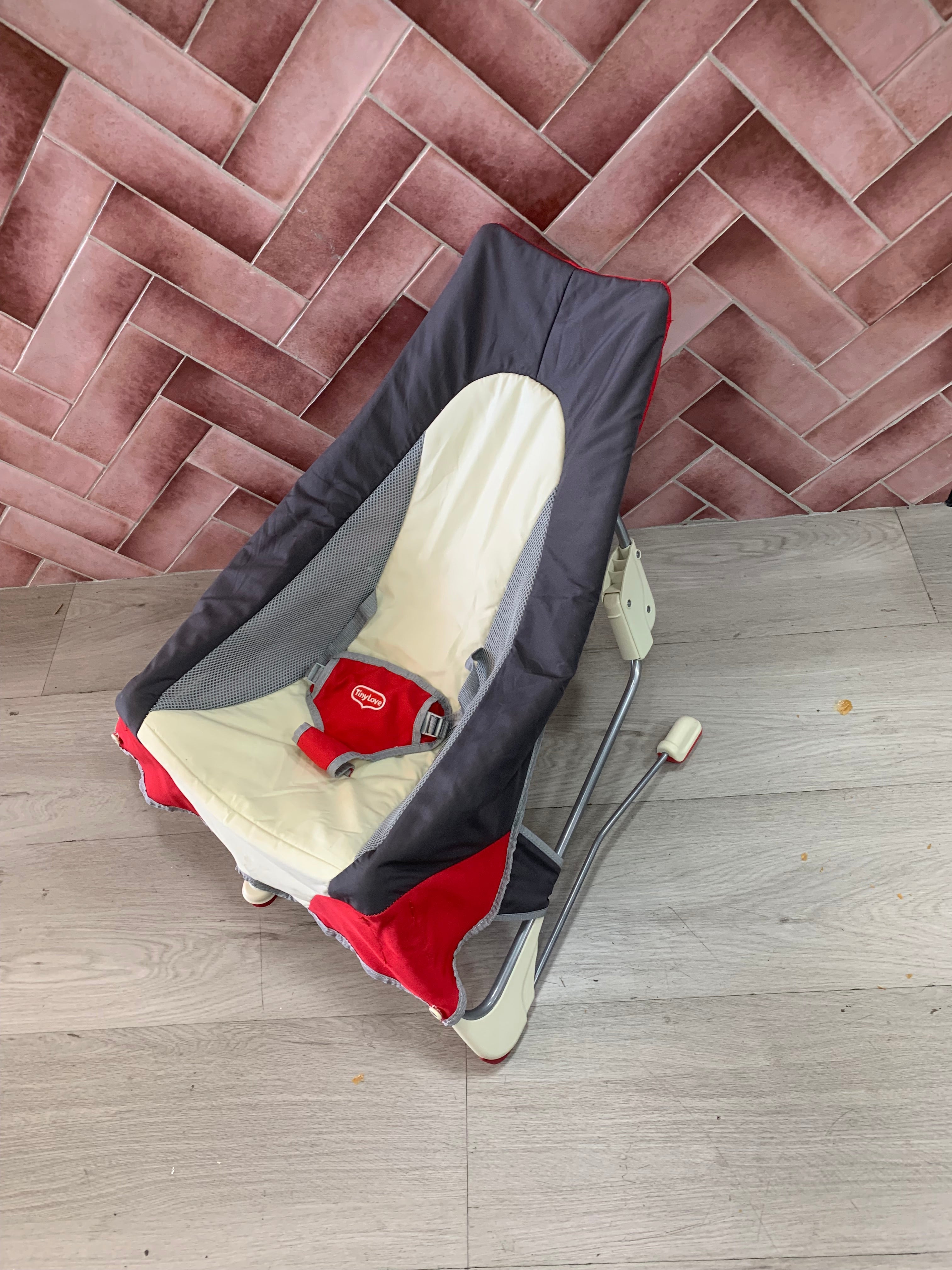 Tiny Love Take Along Baby Bouncer, Grey/Red