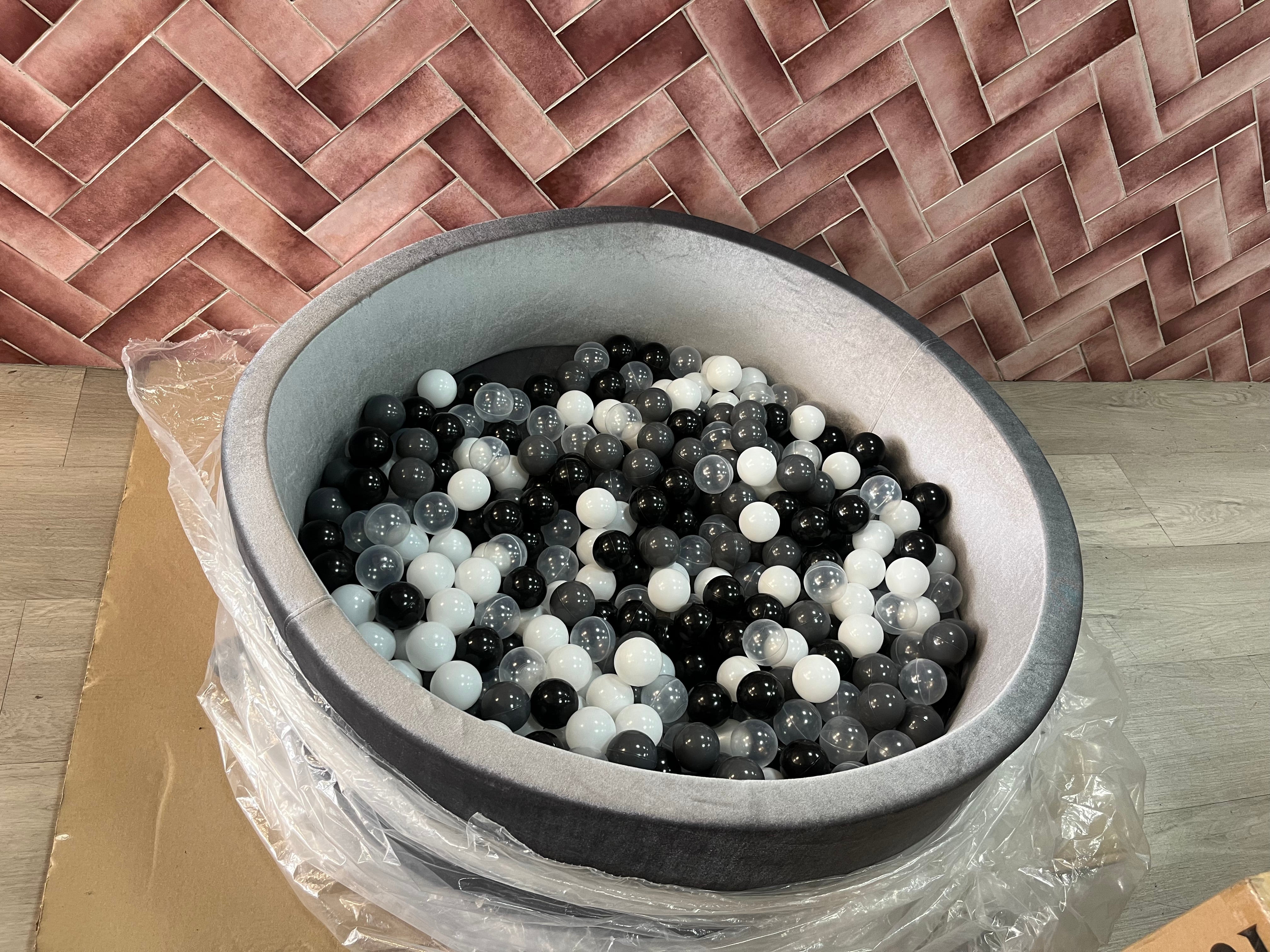 Velvet Round Ball Pond - Grey*