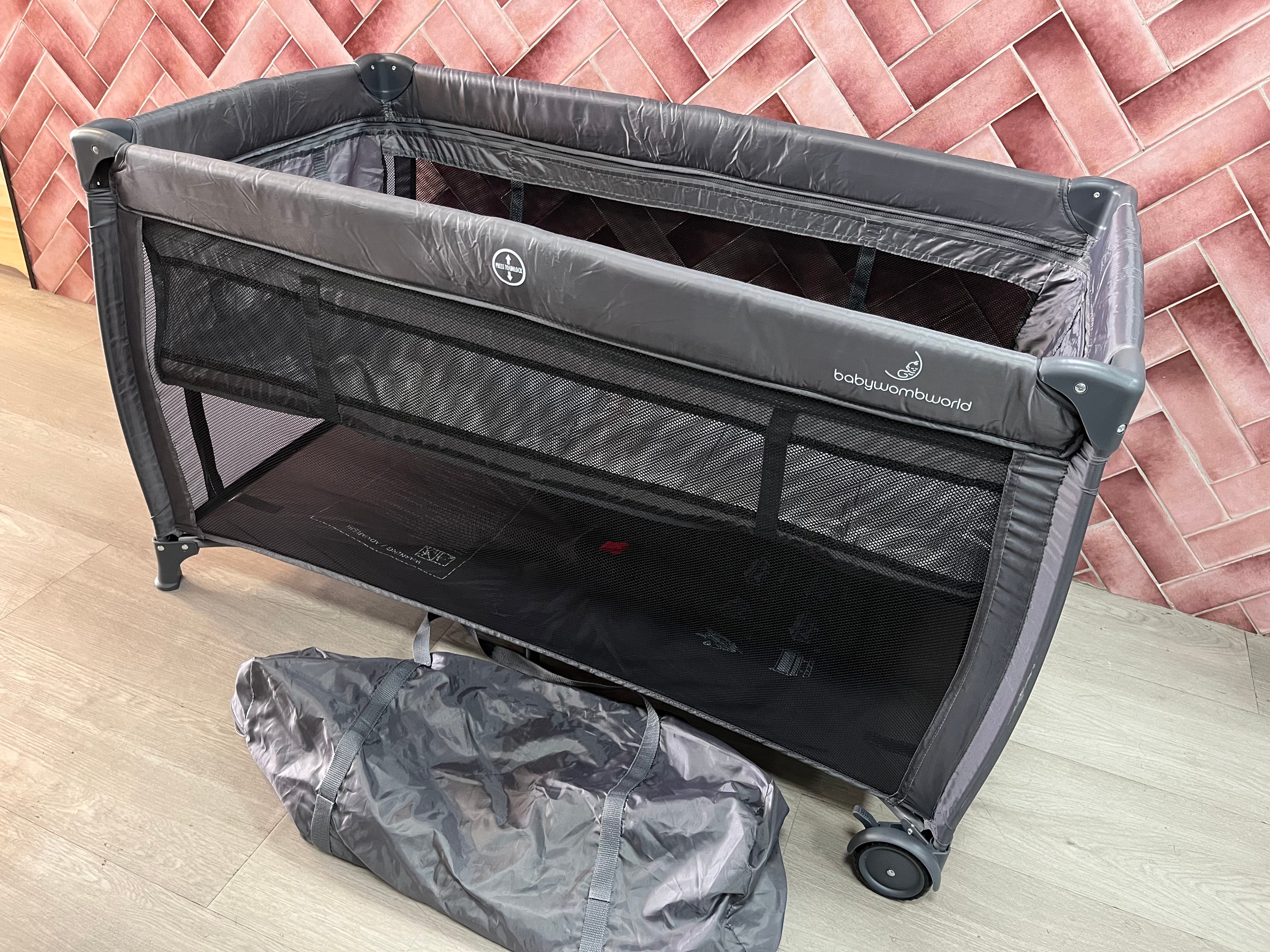 BabyWombWorld Extra Length Baby Camp Cot And Travel Bed