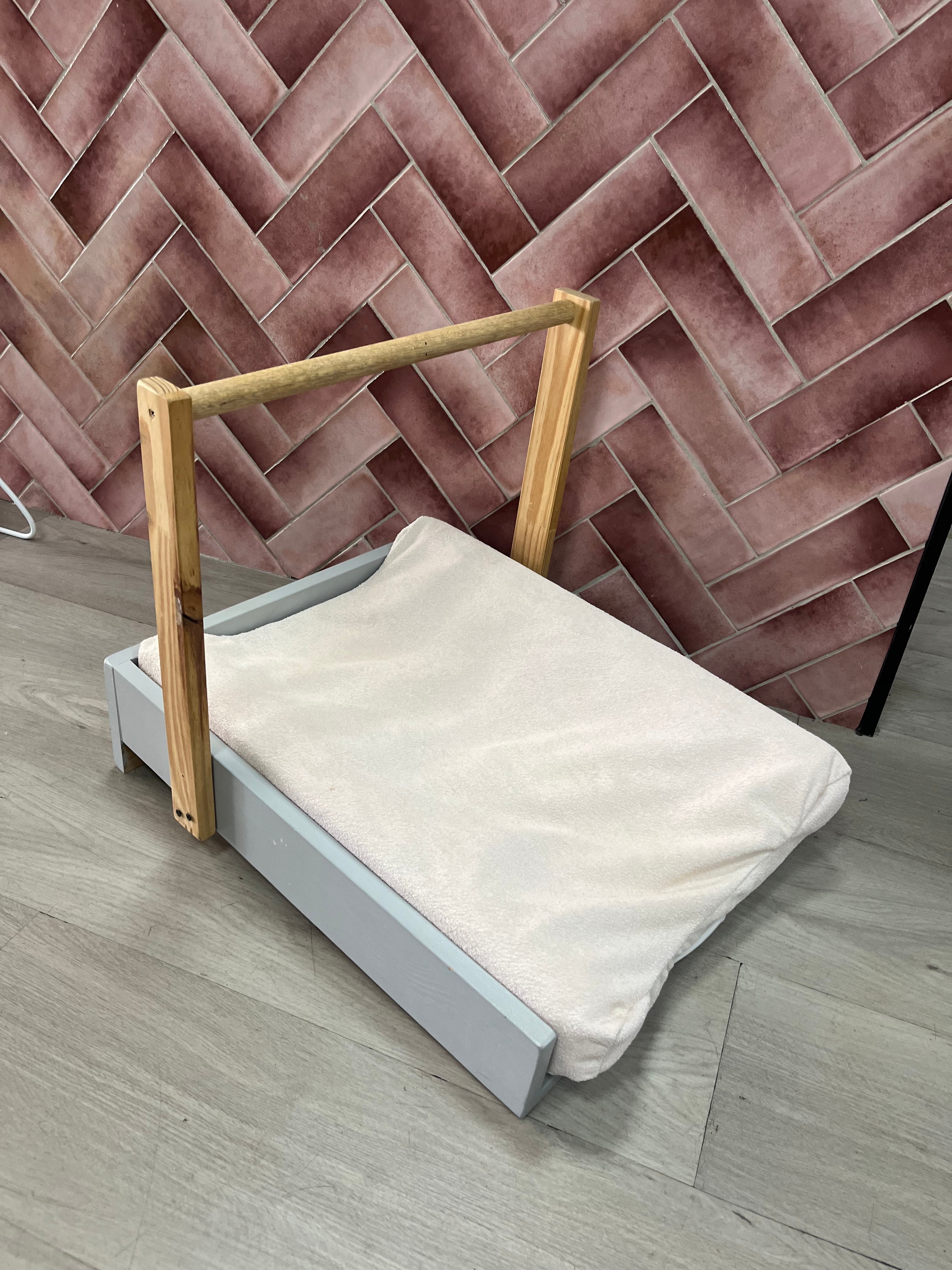 Custom made wooden changing Station & Changing Mat