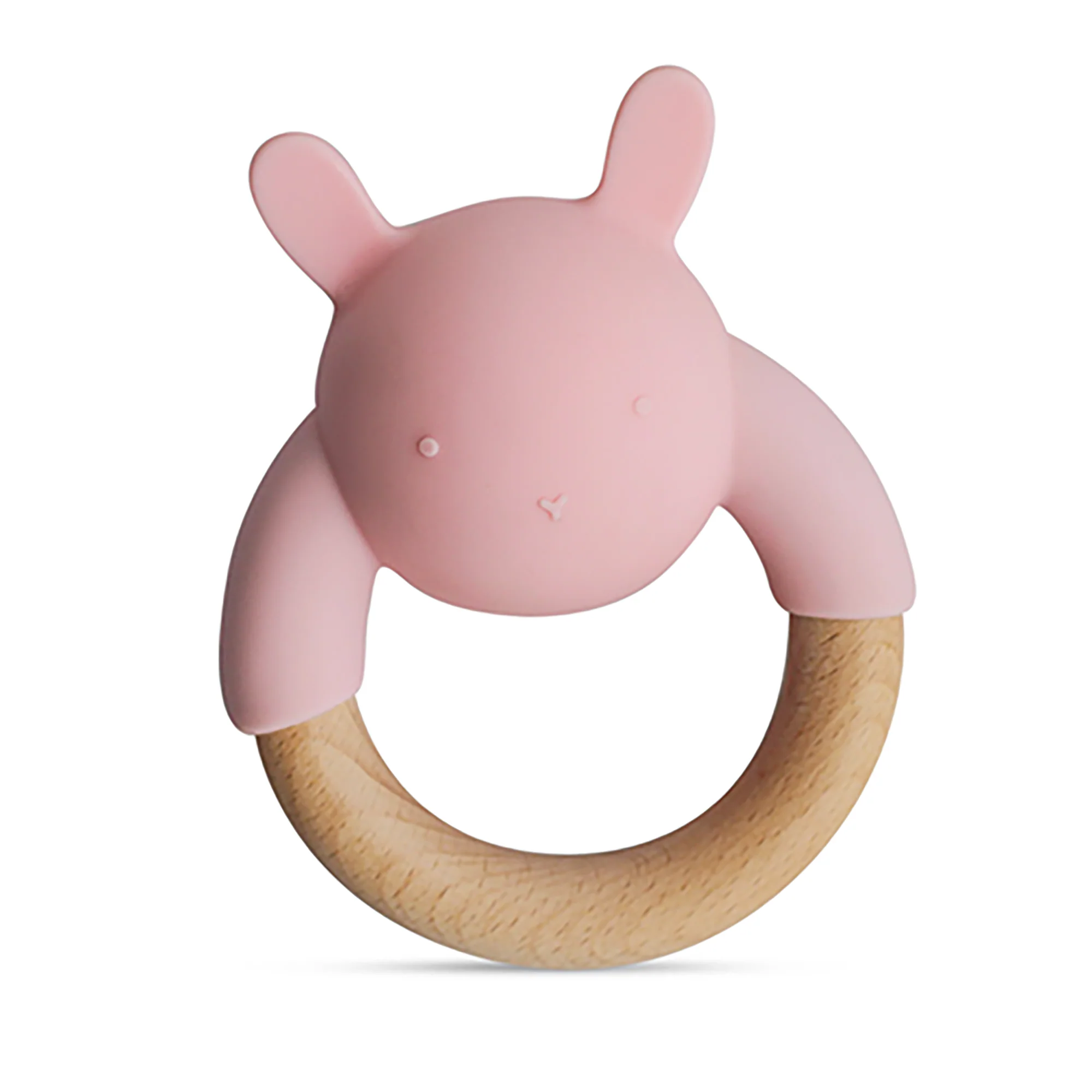 Little Rawr Silicone + Wood Rattle/teether