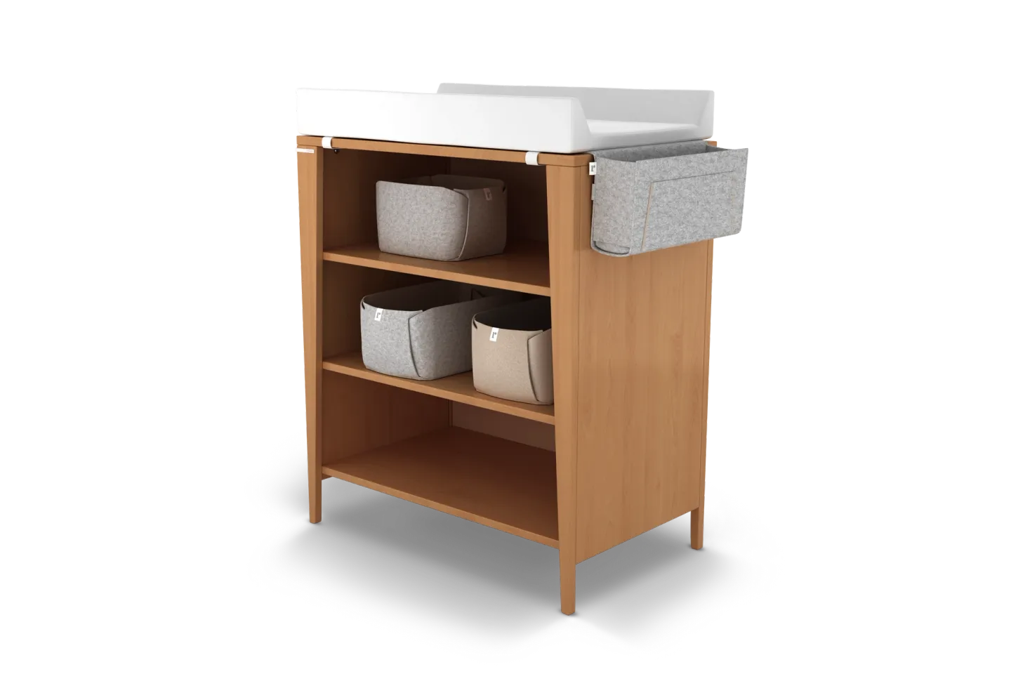 Redsbaby ARBOUR Shelf White, Change Table & Felt Baskets