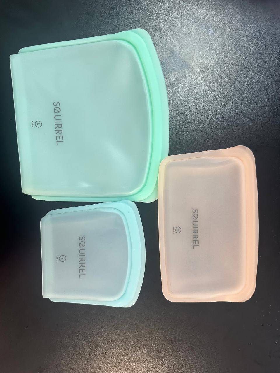 SQUIRREL Silicone Storage Bag (3pk)