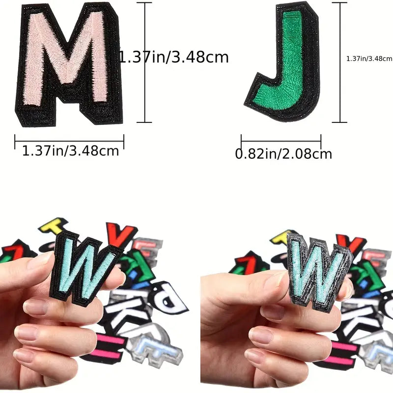Multicolour Letter Patch A-Z Iron On