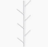 Beechwood Wall Mounted Wooden Hanger with 6 Hooks